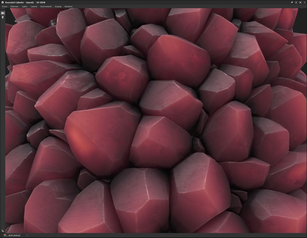 3d crystal geode material. it looks oddly delicious. like. you could reach out and break off a piece. and... just... e-eat itt...