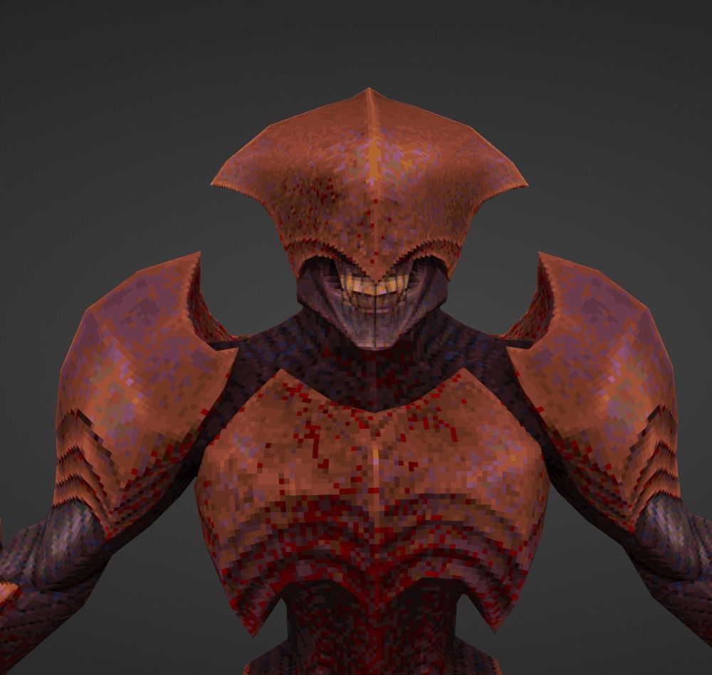 screwwnshot of a retro gameart character, close up front view of the face