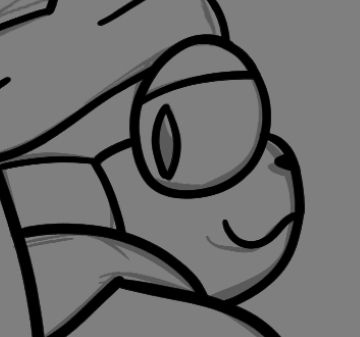 blippy (the smug bastard) looking at something,, those who know :skull:,,,