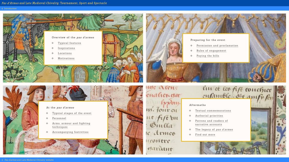 Virtual Exhibition on pas d'armes tournaments