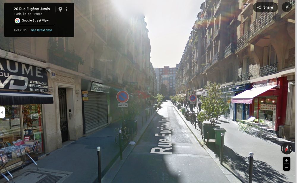 Rue Eugene Jumin before Arrondissement, EU, Europe, France, Mayor Hidalgo, Paris, Urbanism