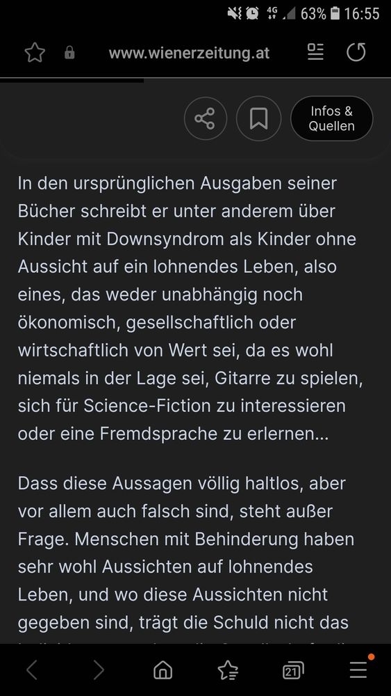Text aus Pias Kolumne. Abschnitt Singers ursprüngliche Ausgabe.