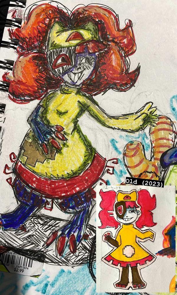 Taski Maiden drawing I still can’t get over bc what was I fed during free time in art class 