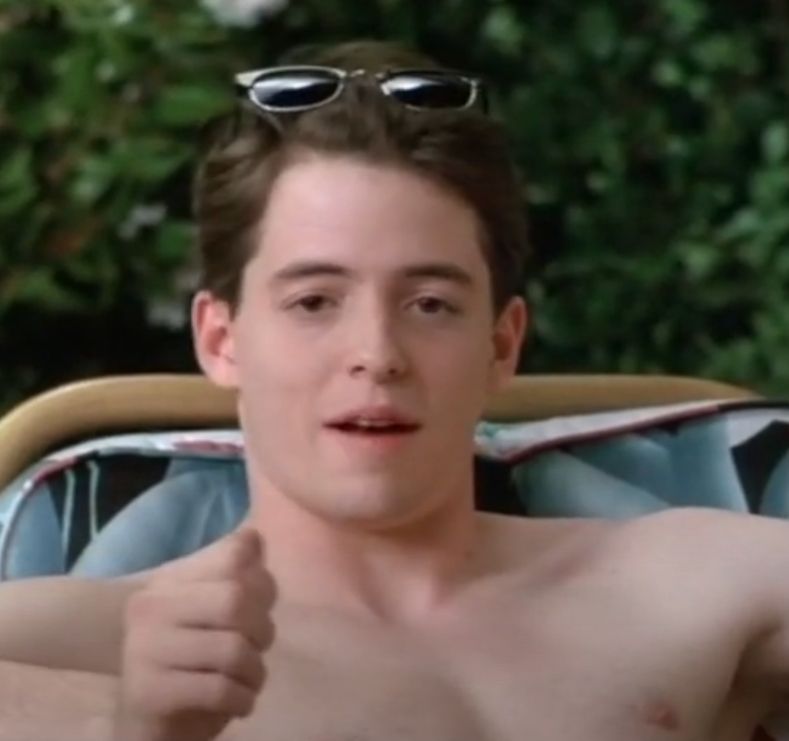 Ferris Bueller in mid-Lump Of Coal Up His Ass/Two Weeks You Would Have A Diamond explanation.