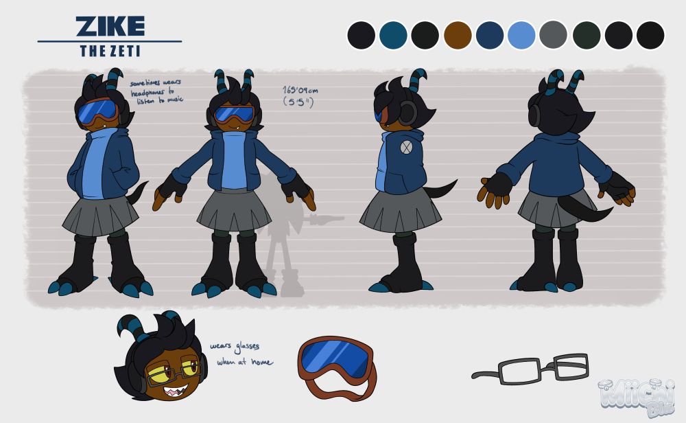 Zike the Zeti reference sheet by Miichiblu