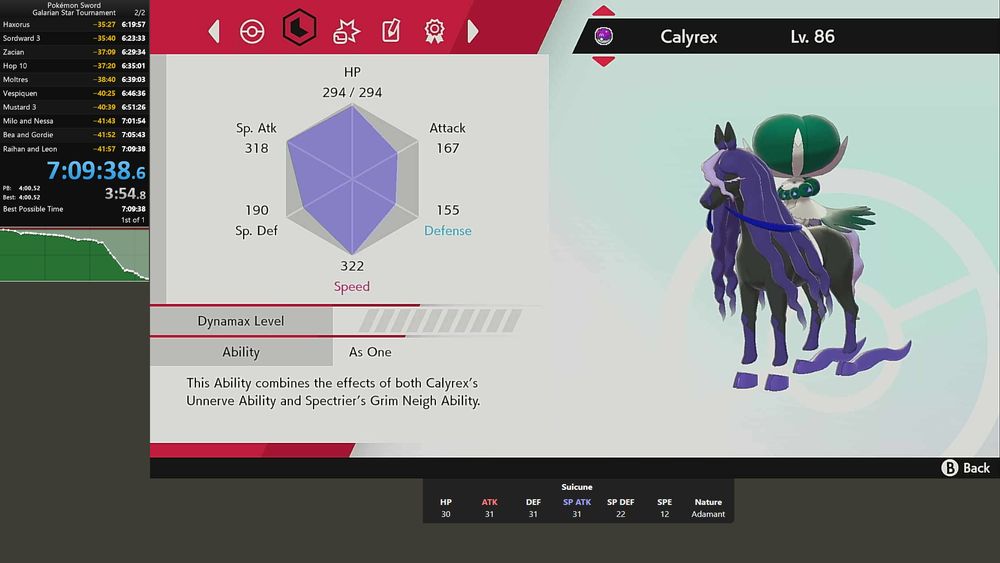 7:09:38 Pokemon Sword GST speedrun