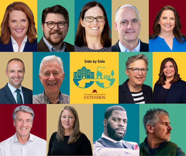 A collage of guests on the Side By Side podcast
