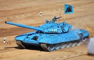 A tank, in Carolina Panthers blue, indicating a team that is tanking to get a higher draft pick