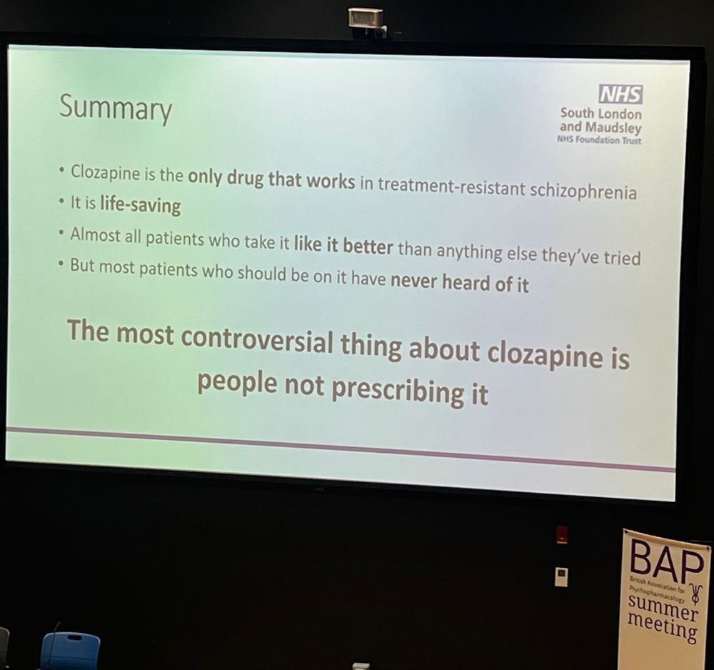 Summary that clozapine is underused and life-saving, despite known risks 