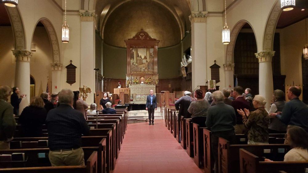 Daryl Yoder and Jung-Yoon Lee receive a standing ovation after a brilliant performance of Schubert's "Winterreise."