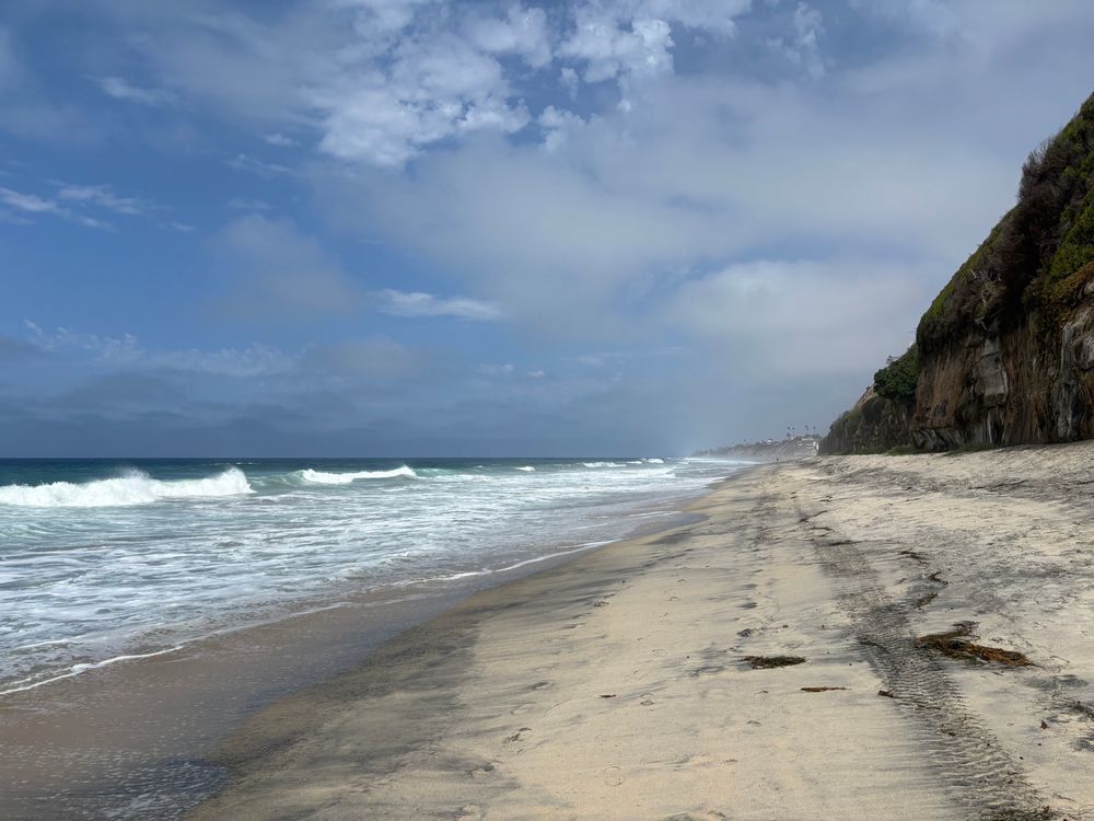 Gorgeous empty beach in Encinitas, CA. 