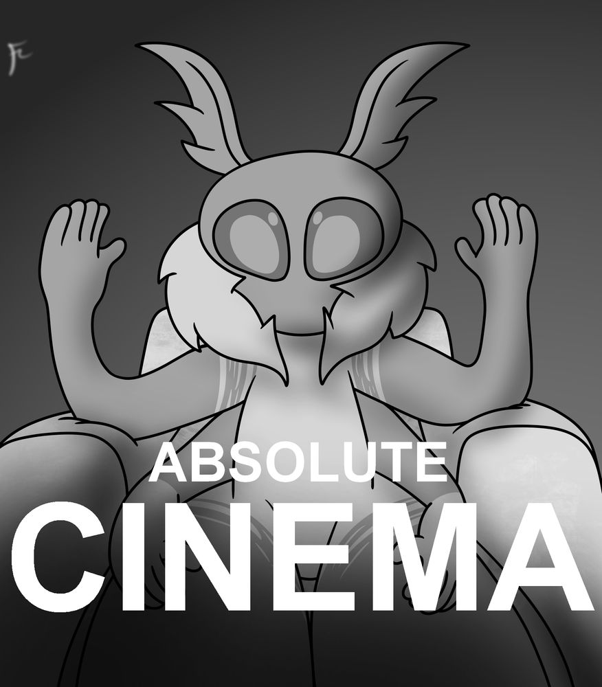 An insect character in the style of the Martin Scorsese "Absolute Cinema" image