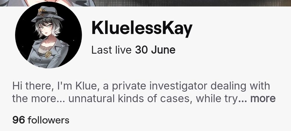 At 96 followers on twitch