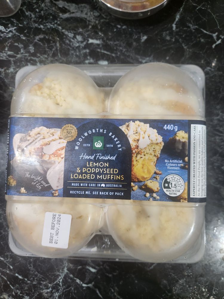 Lemon and Poppyseed Muffins.