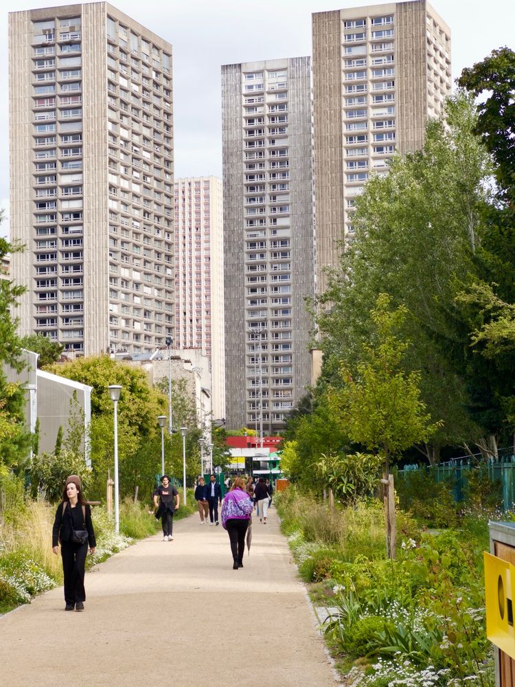 Rue Charles Moureu avec des immeubles en arrière-plan 