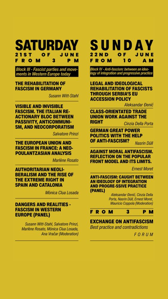 Conference Programme Fascism back in Europe?