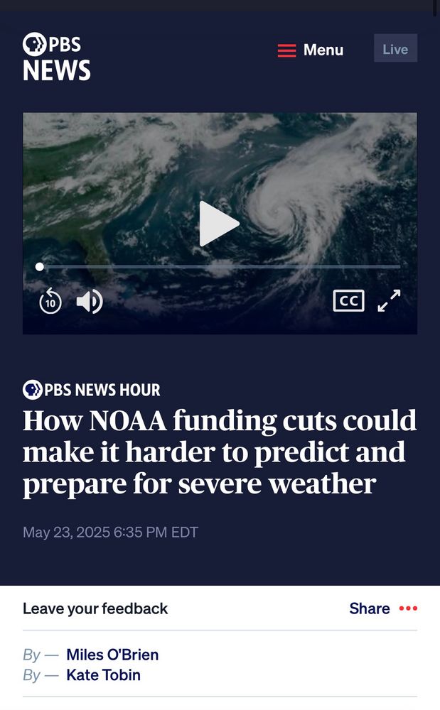 NOAA funding cuts will make it harder to predict severe weather