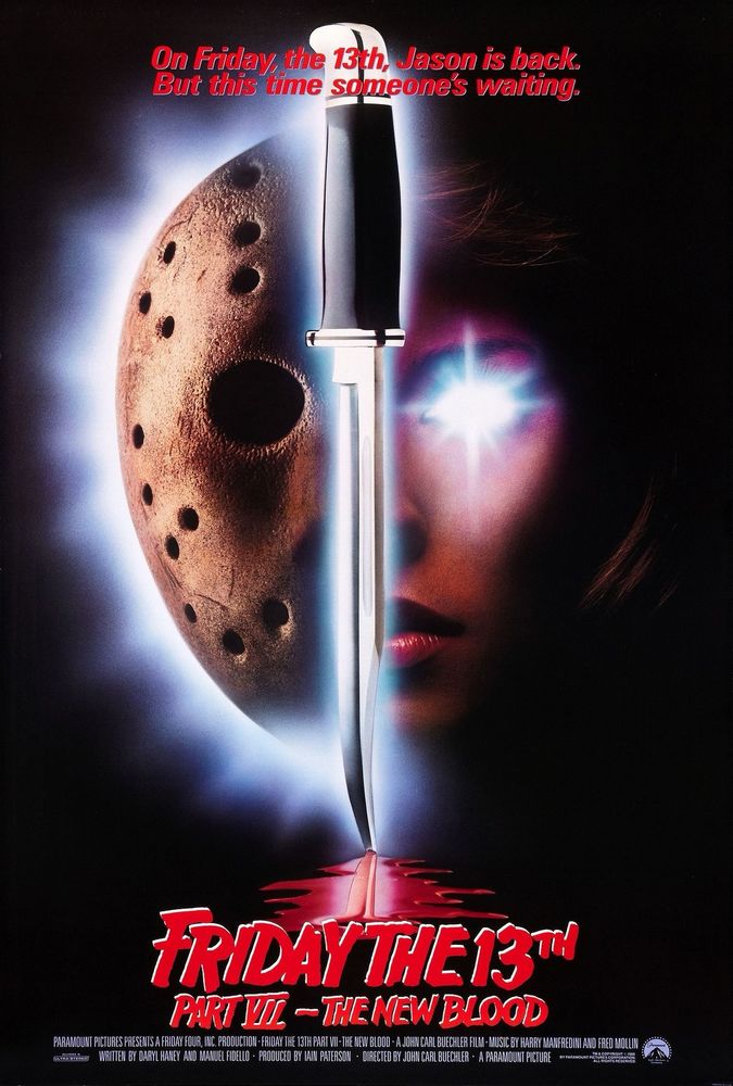 Film poster for Friday the 13th Part VII: The New Blood (1988).