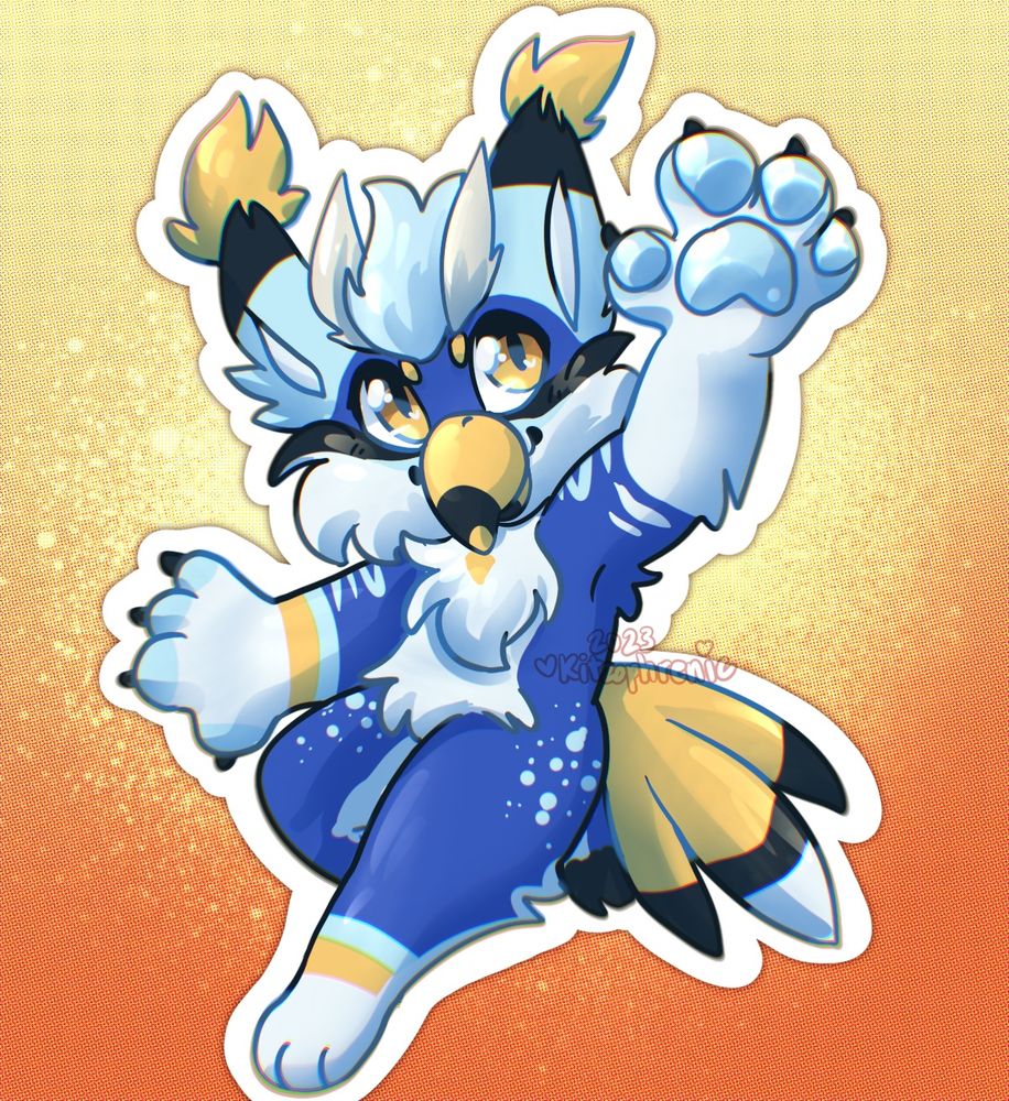 A digital art piece of chibi Val waving.