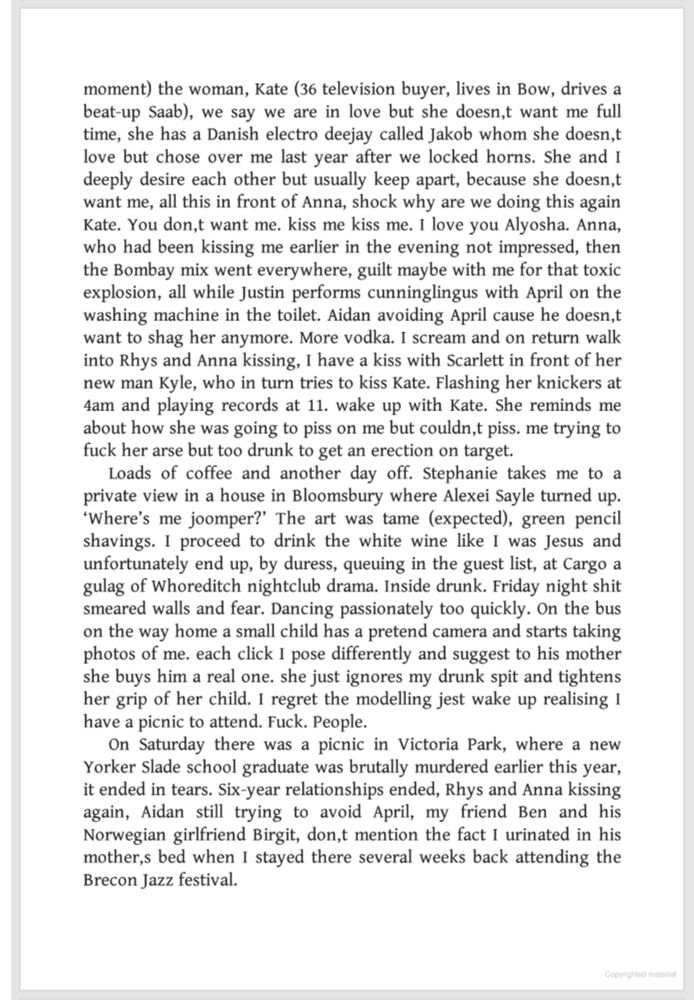 Excerpt from an email written by Ilya Gridneff in Your Name Here 