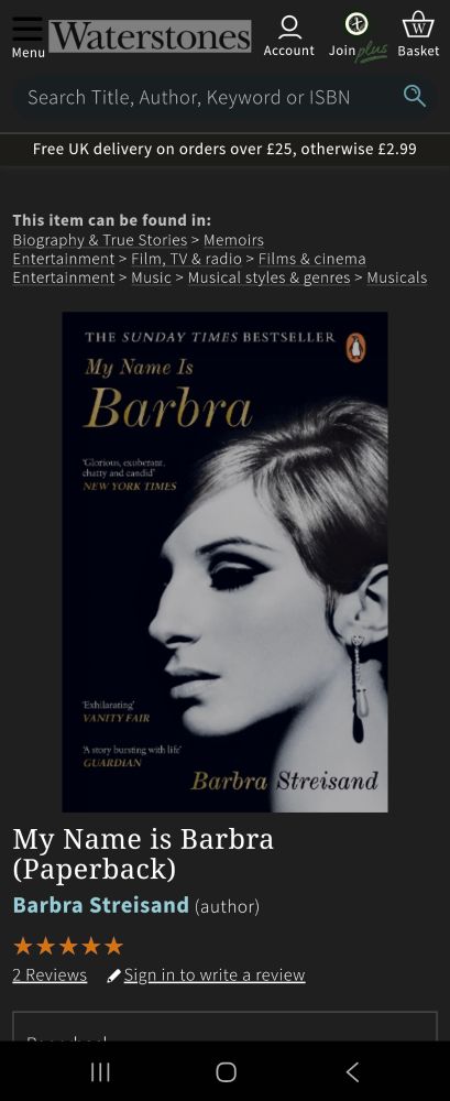 Barbra autobiography 