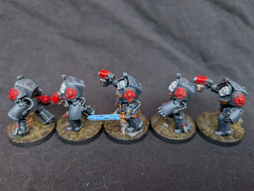 Black Templar terminator squad from the left 