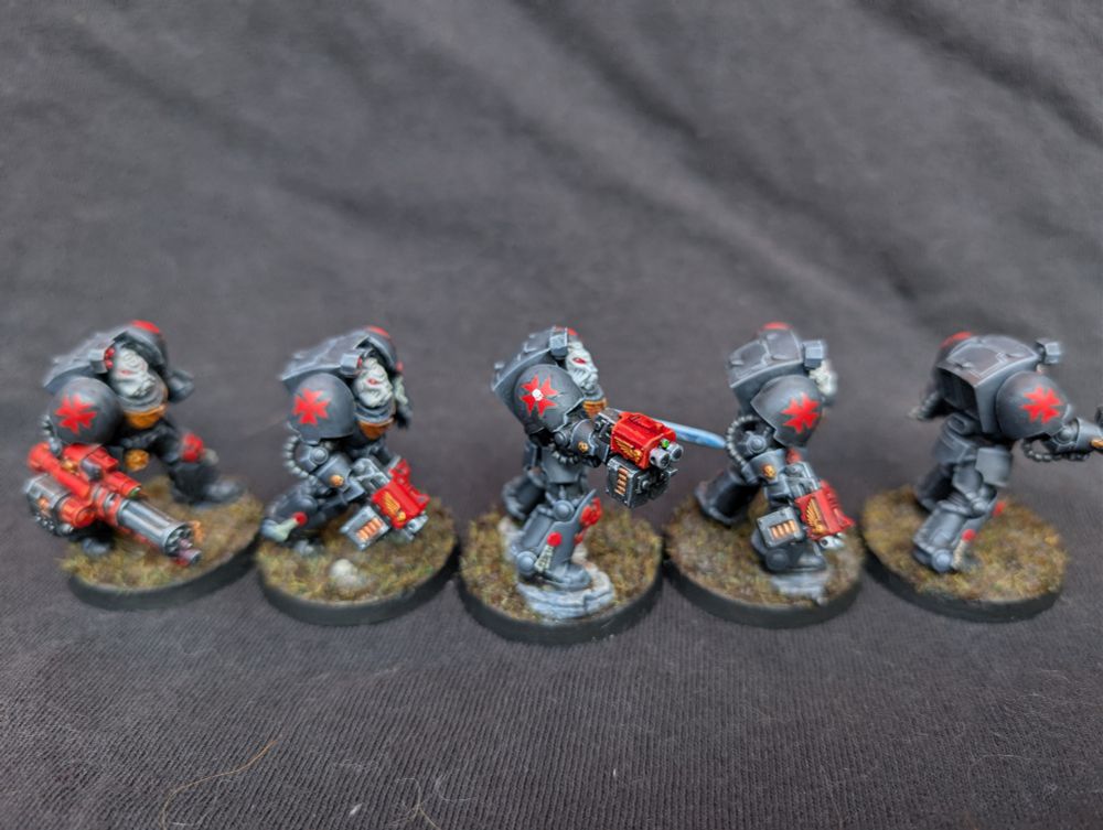 Black Templar terminator squad from the right.