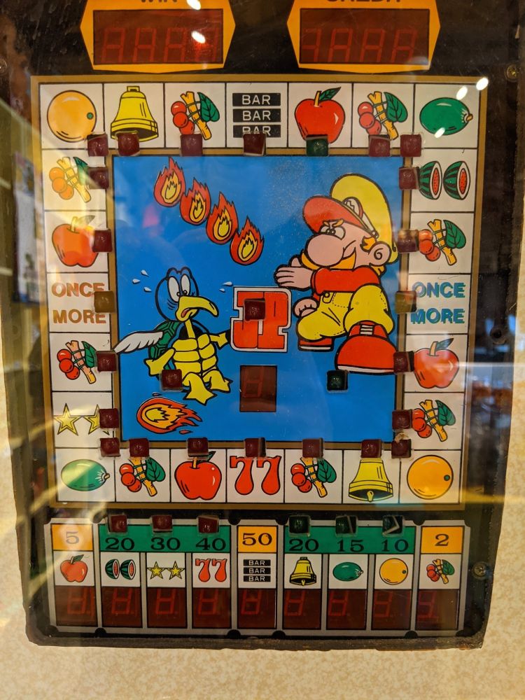 a bootleg taiwanese fruit machine featuring mario 
