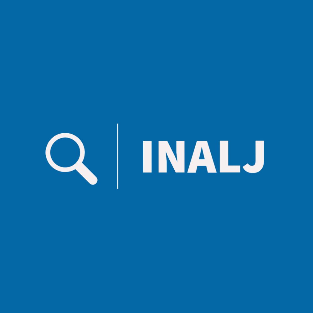 INALJ's logo which is our acronym, I N A L J, next to a magnifying class icon, signifying searching