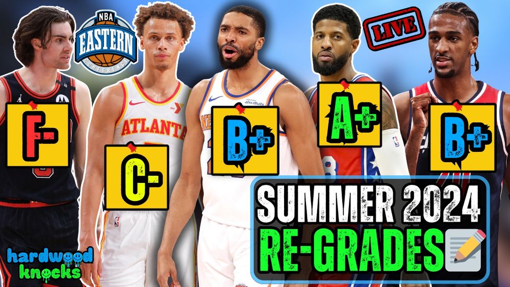 ‼️NEW @hardwoodknocksnba.bsky.social ‼️

📋 2024 Offseason Re-Grades: The Eastern Conference w/ @granthughes.bsky.social 

🍎 apple.co/41Av2nD
✳️ bit.ly/41AuTAB
📺 youtube.com/live/8njWhqeuZxA

(timestamps in replies)