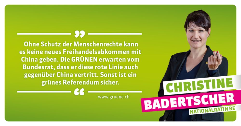 Menschenrechte sind eine Bedingung, nicht Verhandlungssache - GRÜNE Schweiz