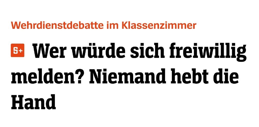 Wehrdienstdebatte im Klassenzimmer
Wer würde sich freiwillig melden? Niemand hebt die Hand
