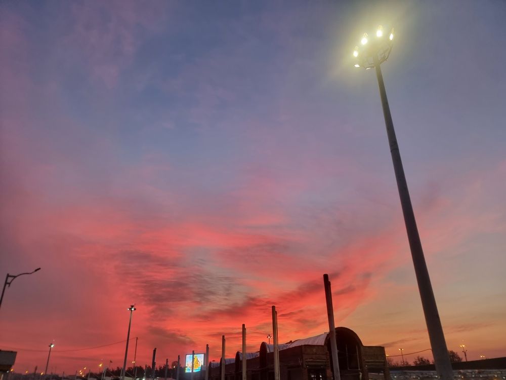 Pink clouds in the twilight 