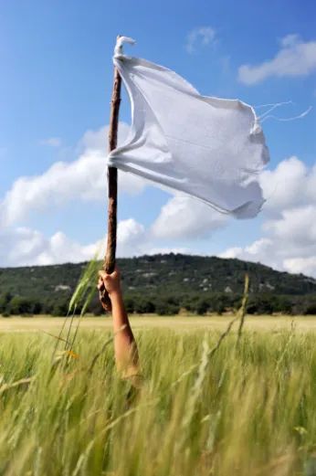 white flag of surrender