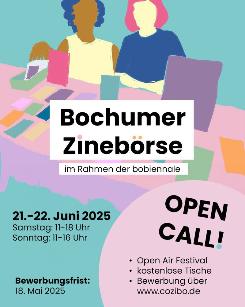 Open Call! Open Air Festival, kostenlose Tische. Bewerbung über www.cozibo.de