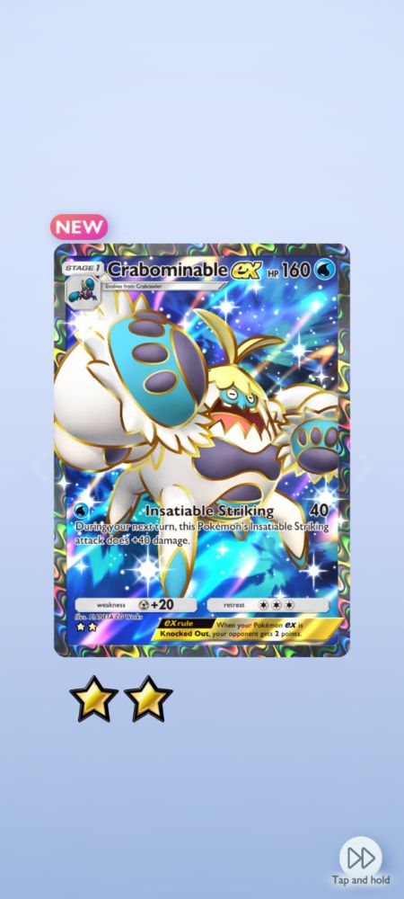 A 2 star Crabominable EX