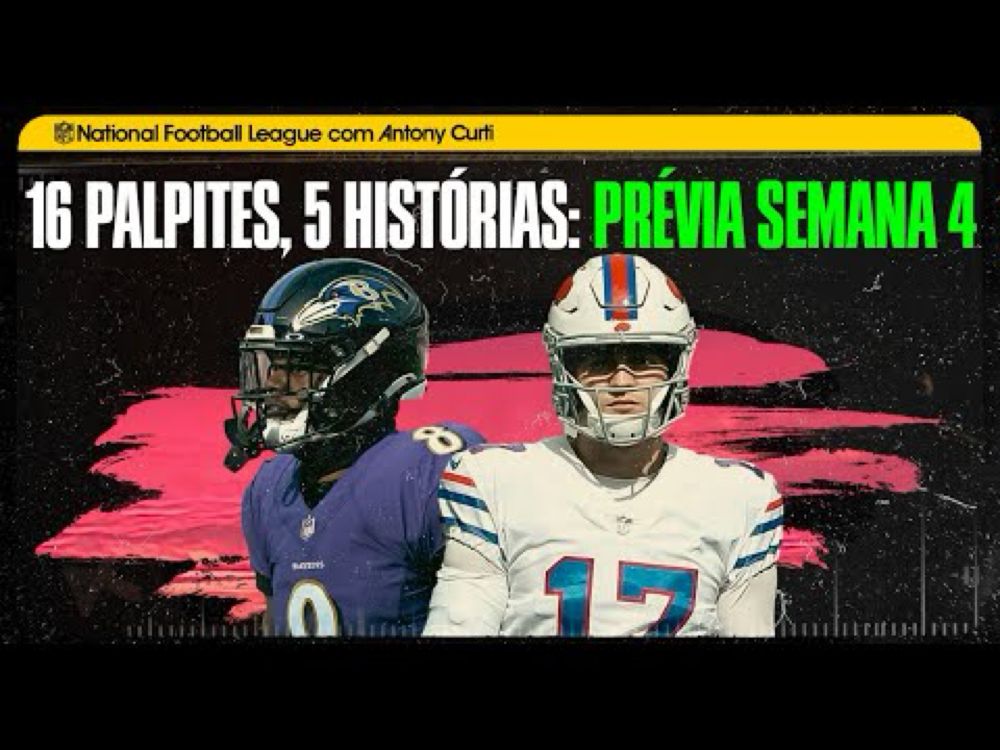 🏈  NFL, Semana 4: Prévia com 🦓 PALPITES & 5 COISAS para ficar de OLHO