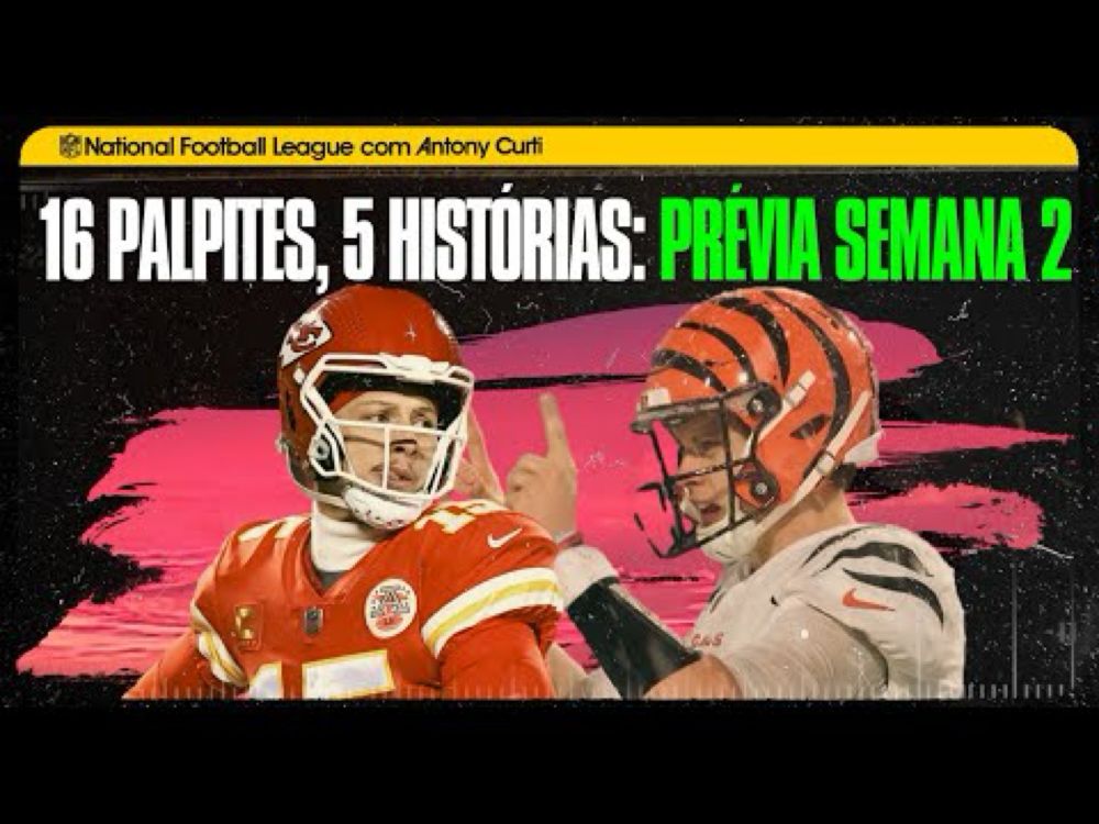 🏈  NFL, Semana 2: Prévia com 🦓 PALPITES & 7 COISAS para ficar de OLHO