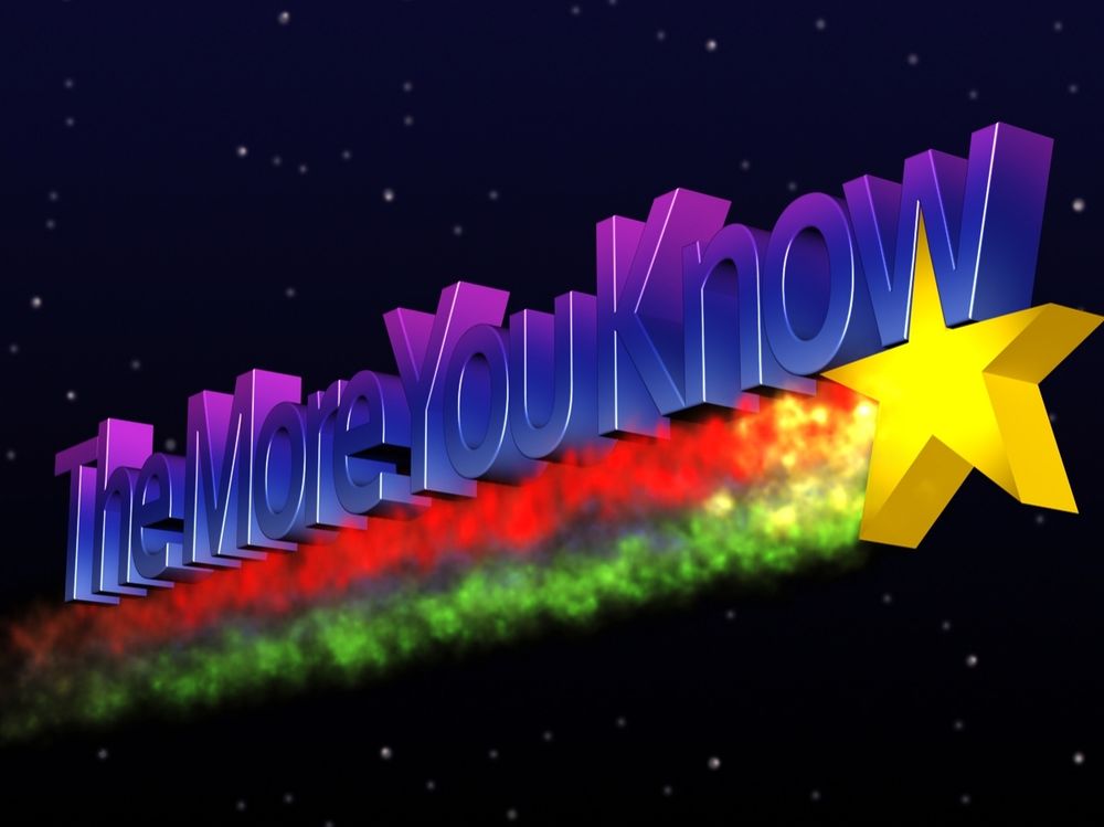 The More You Know logo from PBS in the 1980s.