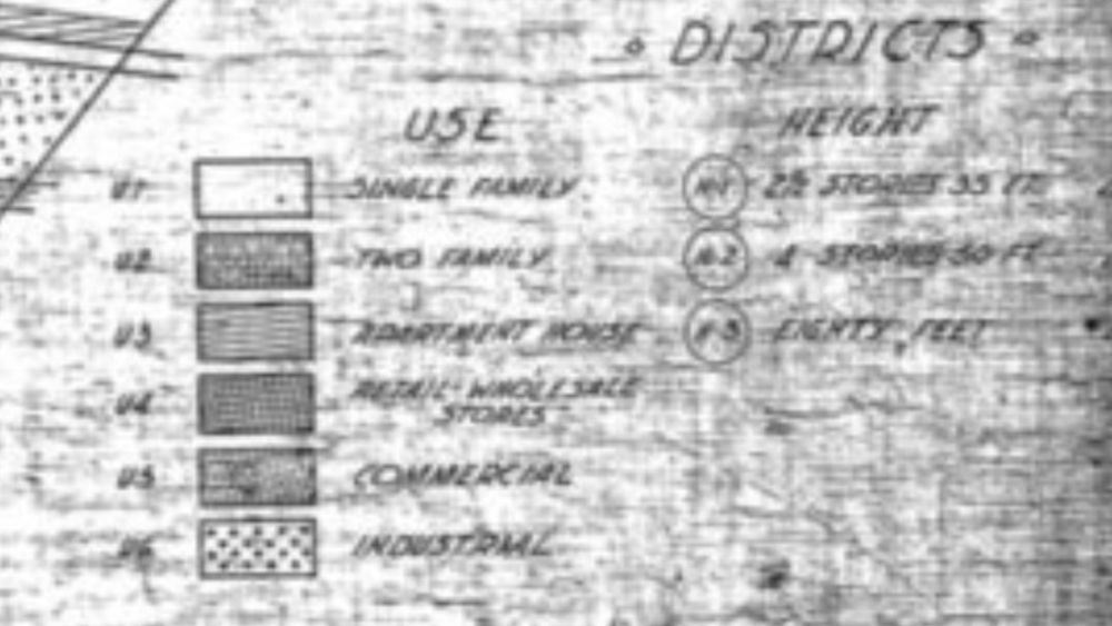 Legend from Euclid, OH’s 1922 zoning map:

USE
U1 SINGLE FAMILY
U2 TWO FAMILY
U3 APARTMENT HOUSE
U4 RETAIL & WHOLESALE STORES
U5 COMMERCIAL 
U6 INDUSTRIAL