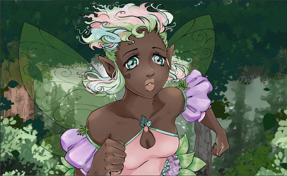 CG of Kalaira running in the forest 