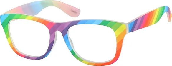 Bright rainbow glasses