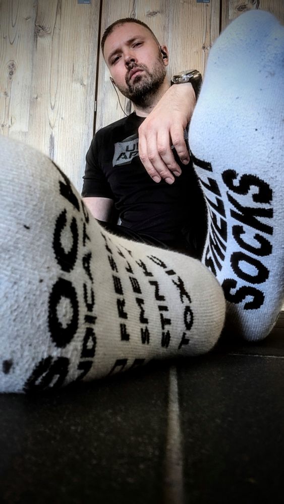 Dirty white Sox in the gym locker room