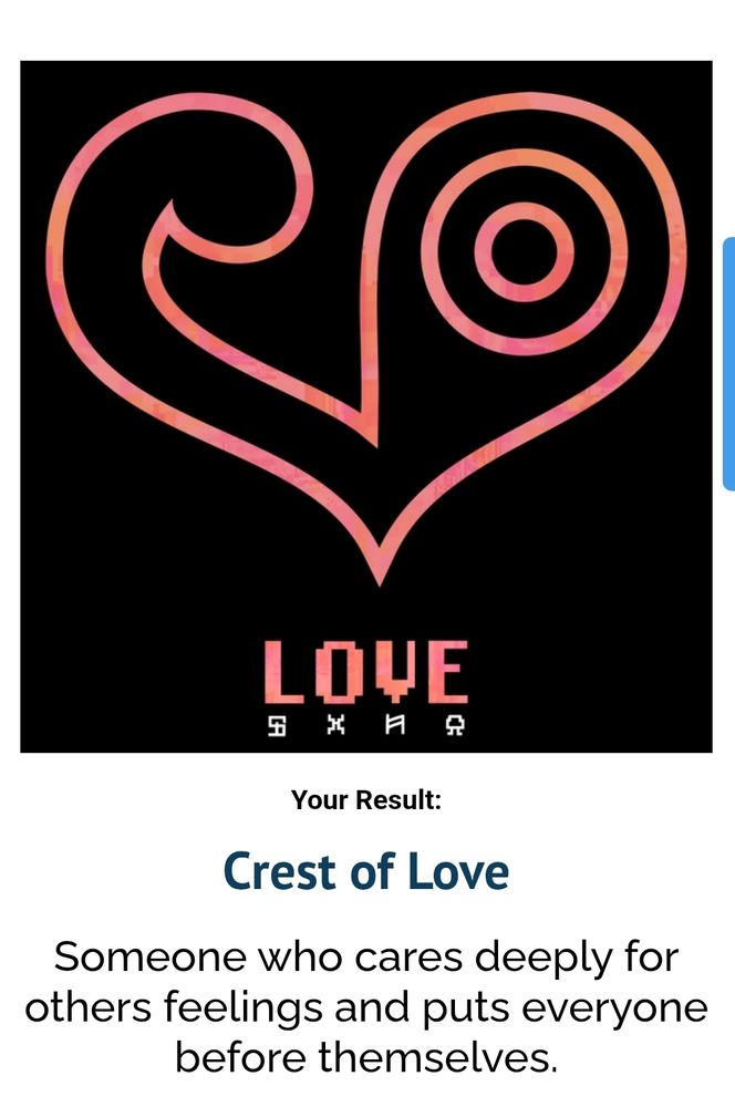 Digimon's Crest of Love
"Someone who cares deeply for others' feelings and puts everyone before themselves"