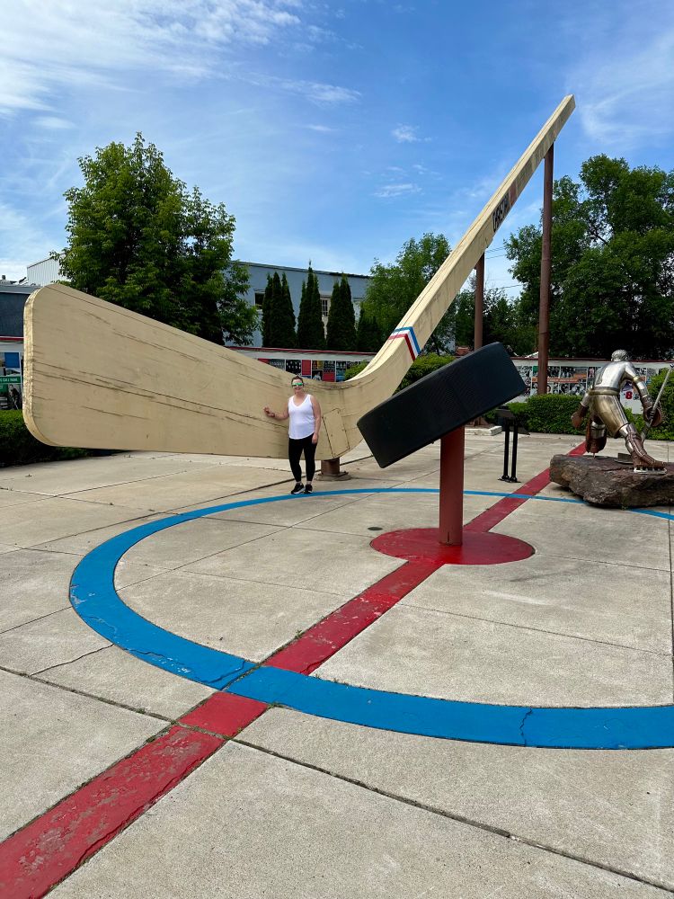 The World's Largest Free Standing Hockey Stick in Eveleth, Minnesota 