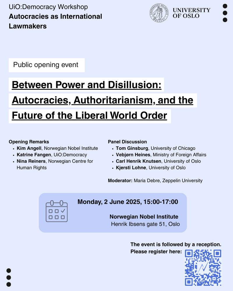 Invitation to the opening event of "Autocracies as International Lawmakers"
