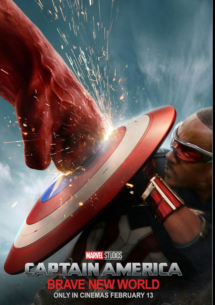Film poster for CAPTAIN AMERICA: BRAVE NEW WORLD.
