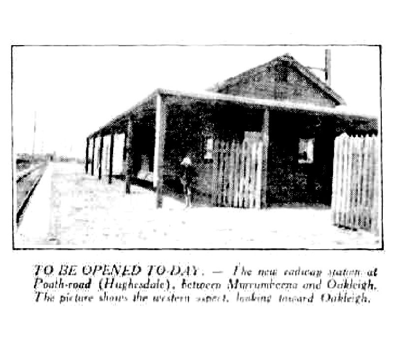 Hughesdale station in 1925, Sun News Pictorial. https://trove.nla.gov.au/newspaper/article/274642415