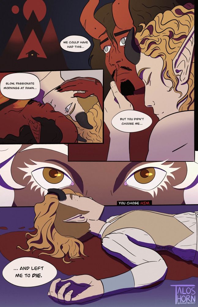 A comic page featuring characters by @purrichi.bsky.social 