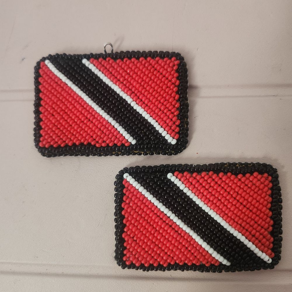 Beaded Trinidad and Tobago flags 